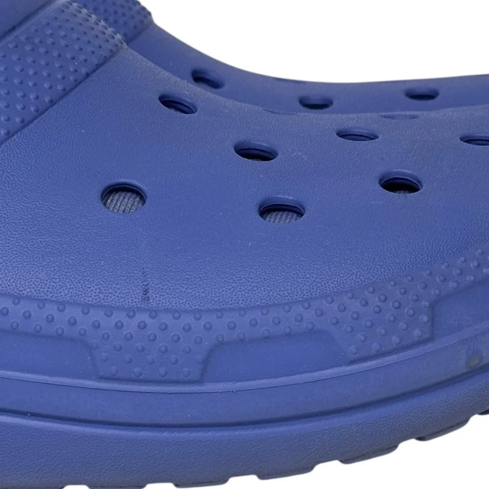 Crocs Classic Lined Clog Purple Blue Mens 9 Women 11 Faux Fur Warm Slip On Shoes
